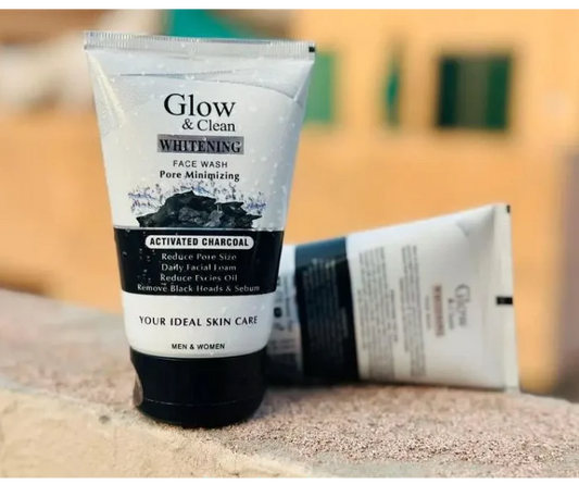 GLOW & CLEAN- Whitening Face Wash Charcoal Men & Women -120Ml <AllowTo Open>